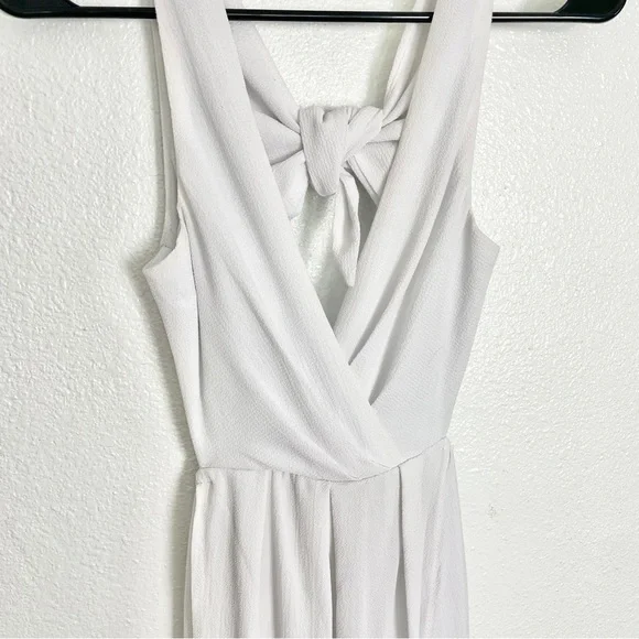 ASOS DESIGN tie back cross front split maxi beach dress in white size medium - Picture 7 of 11